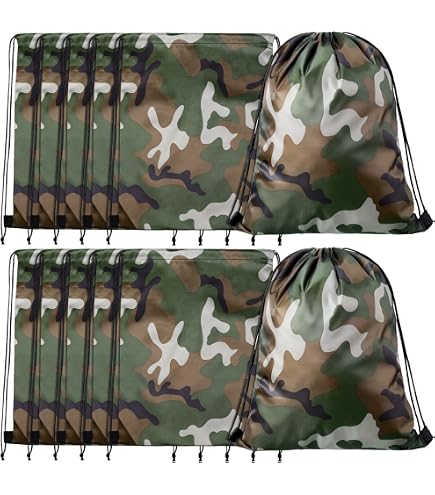 Amazon.com | 24 Pcs Camo Bag Waterproof Camo Drawstring Bags Bulk