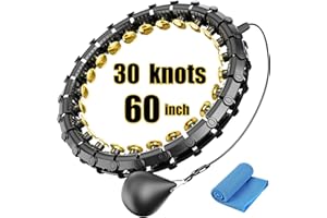 Dumoyi Smart Weighted Fitness Hoop for Adults Weight Loss, Infinity Hoop, 2 in 1 Adomen Fitness Massage Workout Equipment, Great for Adults and Beginners