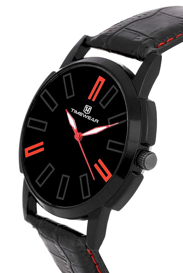 timewear analog black dial men's watch - 149bdtg