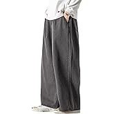 DOSLAVIDA Men's Hip Hop Jean Joggers Loose Fit Streetwear Biker Baggy Jeans Pants Stylish Printed Cargo Denim Pants