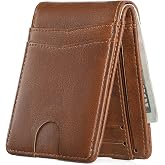 SENDEFN Slim Wallet for Men RFID Blocking Bifold Wallet Minimalist Leather Front Pocket Mens Wallet with 11 Card Holder Slots