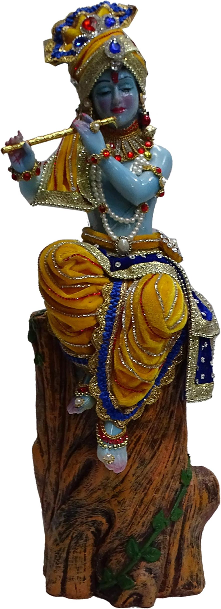 G Looks Dressed Beautiful Lord Krishna Resin Idol