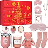 Patelai 12 Days Women's Advent Calendar 2026 Pink Advent Calendar Spa Body Beauty Essentials Gifts for Bath Women Adult Mom Friend Grandma Wife Care Xmas Holiday Birthday Gifts