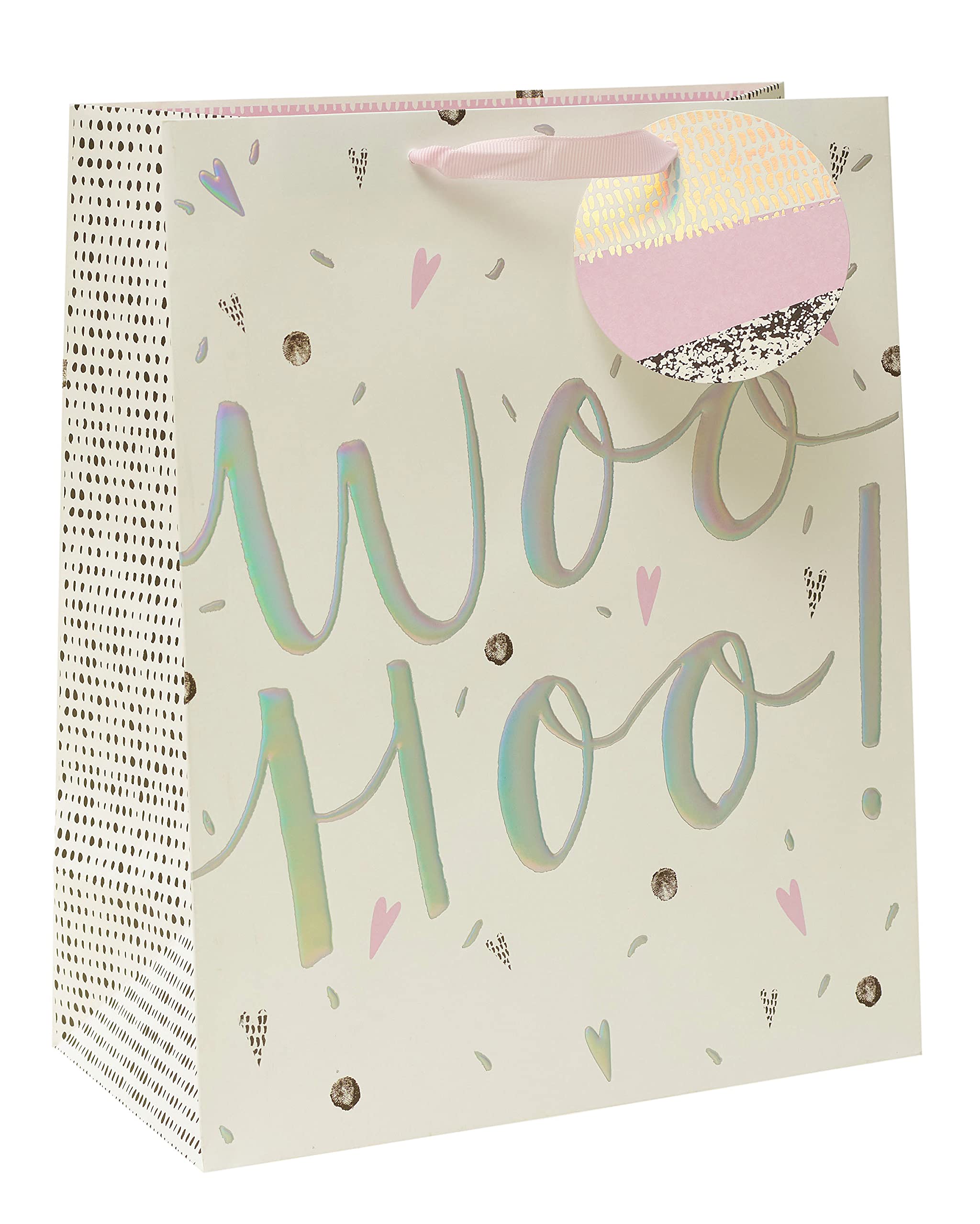UK Greetings Large Gift Bag for Him/Her/Friend - For Weddings, Congratulations & Other Events - Woo Hoo Design