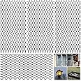 Gisafai 4-Piece Expanded Metal Steel Sheet Mesh - 24 x 12 Inches, Perforated Sheets for Grills & Smokers