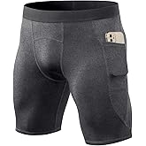 EAONLFP Compression Shorts Men Spandex Sport Shorts, Performance Underwear for Athletic Workout Running Cool Dry Baselayer