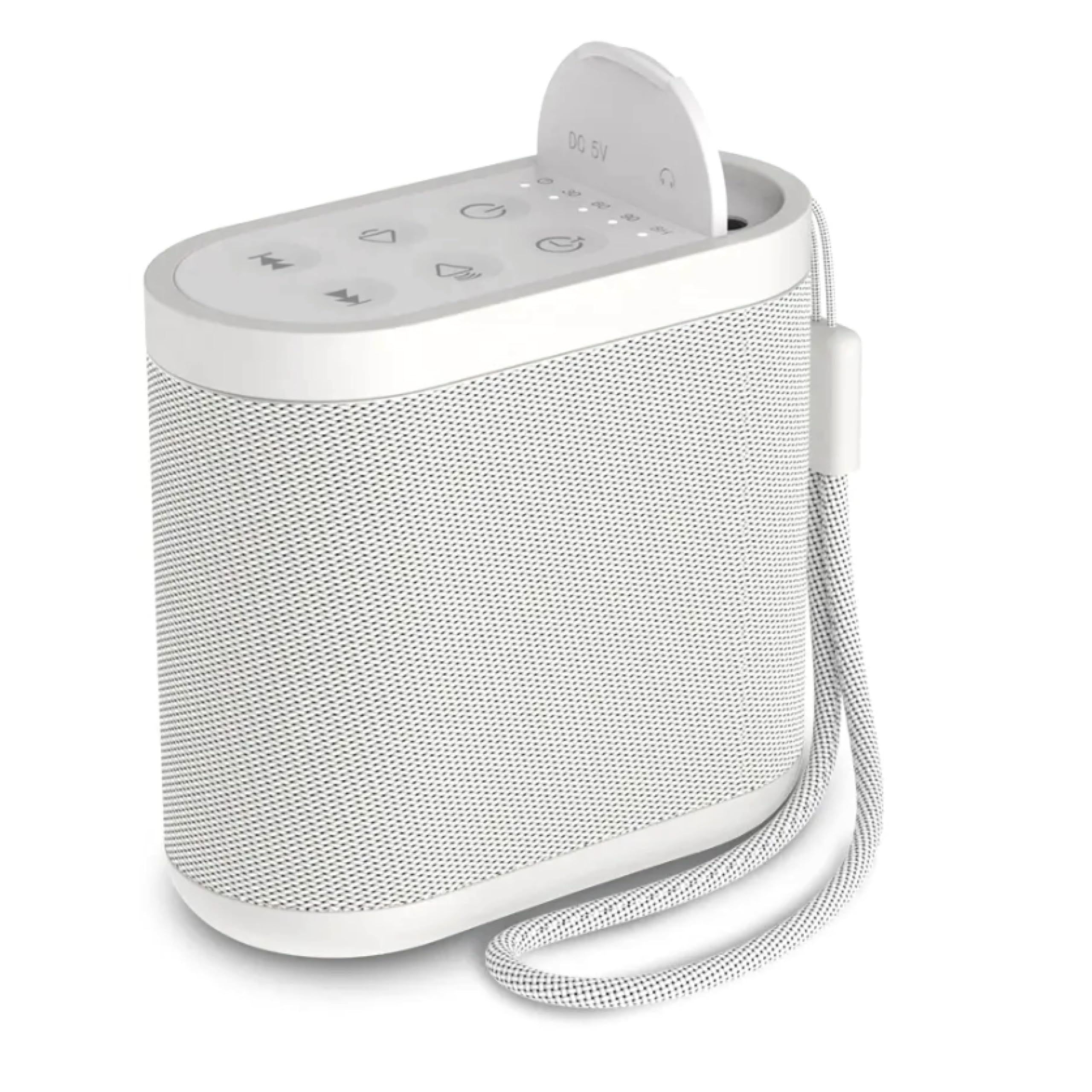 Flexi Dream | White Noise Machine Baby Adults | 21 Soothing Sounds Sleeping Nursery Travel Home Office | 16 Hours Play | USB Rechargeable 4 Timer | 32 Levels Volume (White)