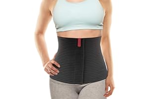 ORTONYX 10.25" Abdominal Binder for Men and Women/Postpartum Post-operative Post-surgery Wrap/Abdomen Navel Umbilical Hernia Support Belt / 524010 Black L/XXL