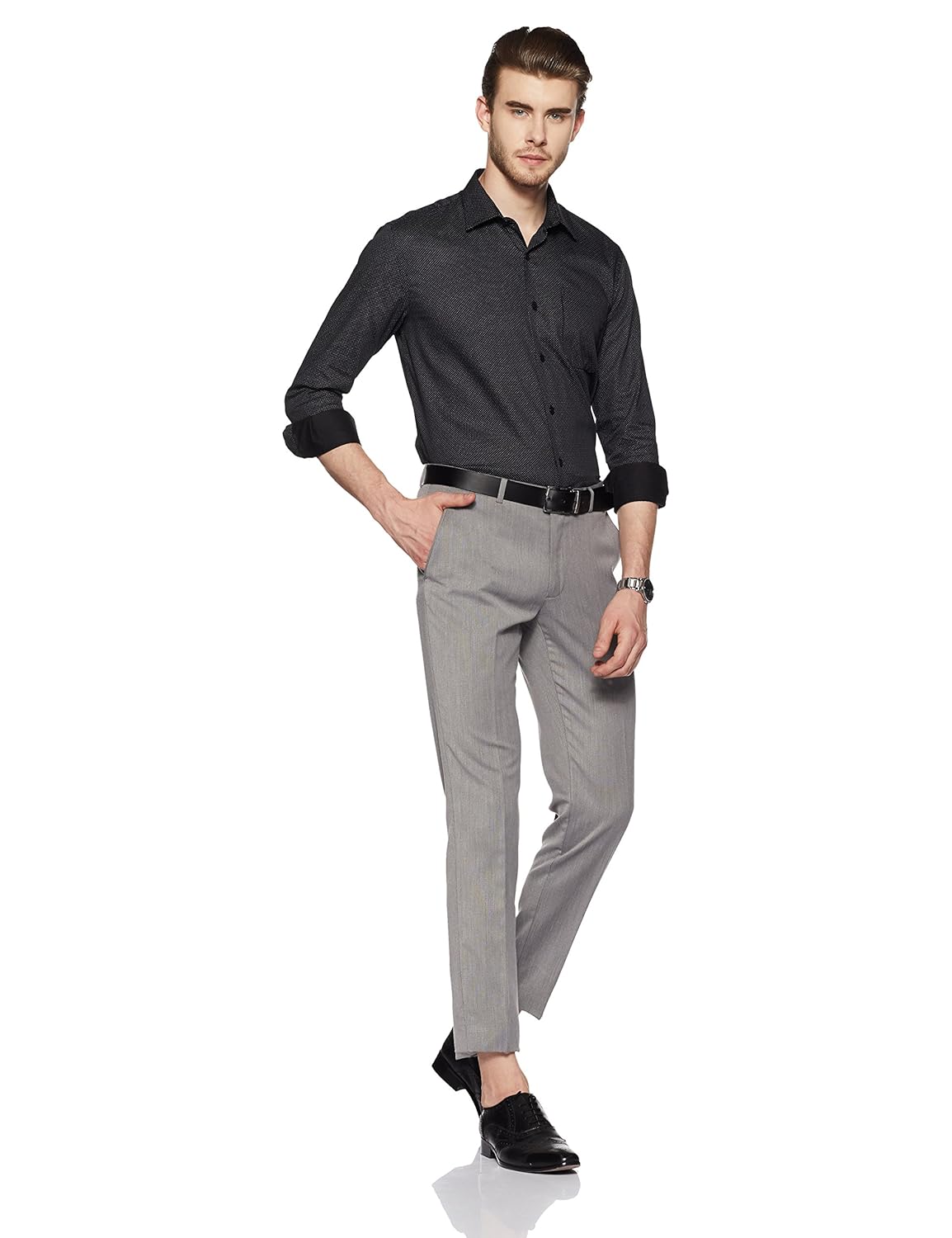 john miller men's printed regular fit cotton dress shirt