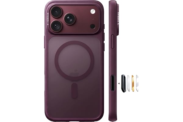 TORRAS Stronger Magnetic & Shockproof for iPhone 18 Pro Max Case, Burgundy | Fit for MagSafe, Military Grade Protection, Came