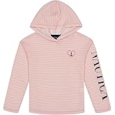 Nautica girls Striped Long Sleeved Hooded Top