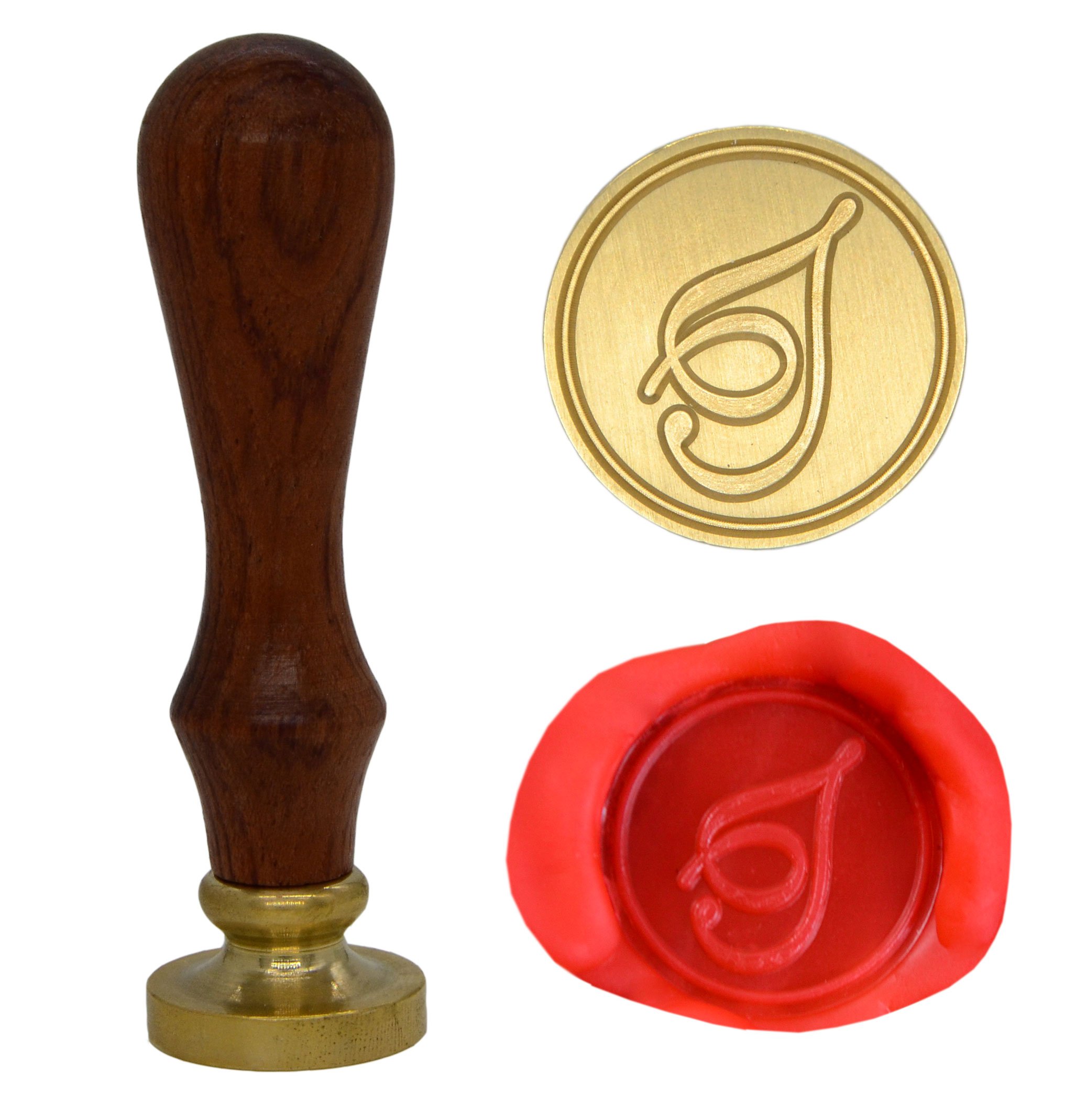 Wax Seal Stamp Letter A-Z, Alphabet Initial Sealing Stamp for Christmas & Thanksgiving Cards, Wedding Invitation W-S-2 (Letter T)