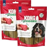 KONG Enhanced Ziggies Dog Treats (Medium/Large) 2 Pack &ndash; Enhanced Teeth Cleaning and Dental Health &ndash; Perfect Classic Rubber Toys &ndash; Long-Lasting