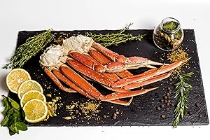 THE NEW YORK STEAK & SEAFOOD COMPANY EST. 1985 New York Steak & Seafood Snow Crab Clusters - Frozen Fresh Snow Crab Clusters - 10-12 oz. per Cluster - Frozen Crab Clusters (10 lbs.,12-14 clusters)