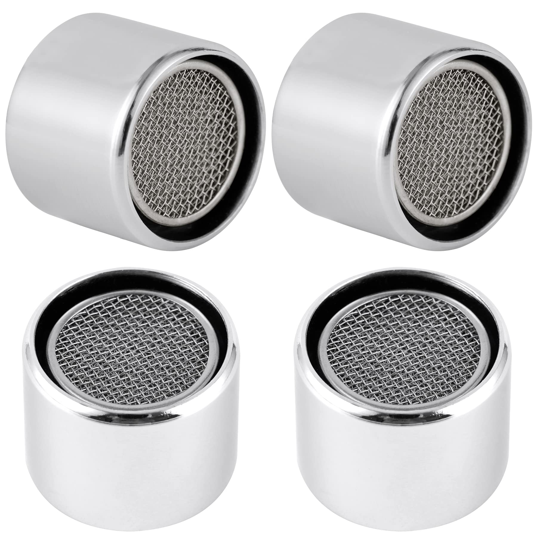 Photo 1 of iFealClear 4 PCS Faucet Aerator, Kitchen Sink Faucet Aerator Adapter with Solid Brass Shell, 55/64 inch Female Thread Water Conserve Filter with Gasket for Kitchen and Bathroom, Chrome