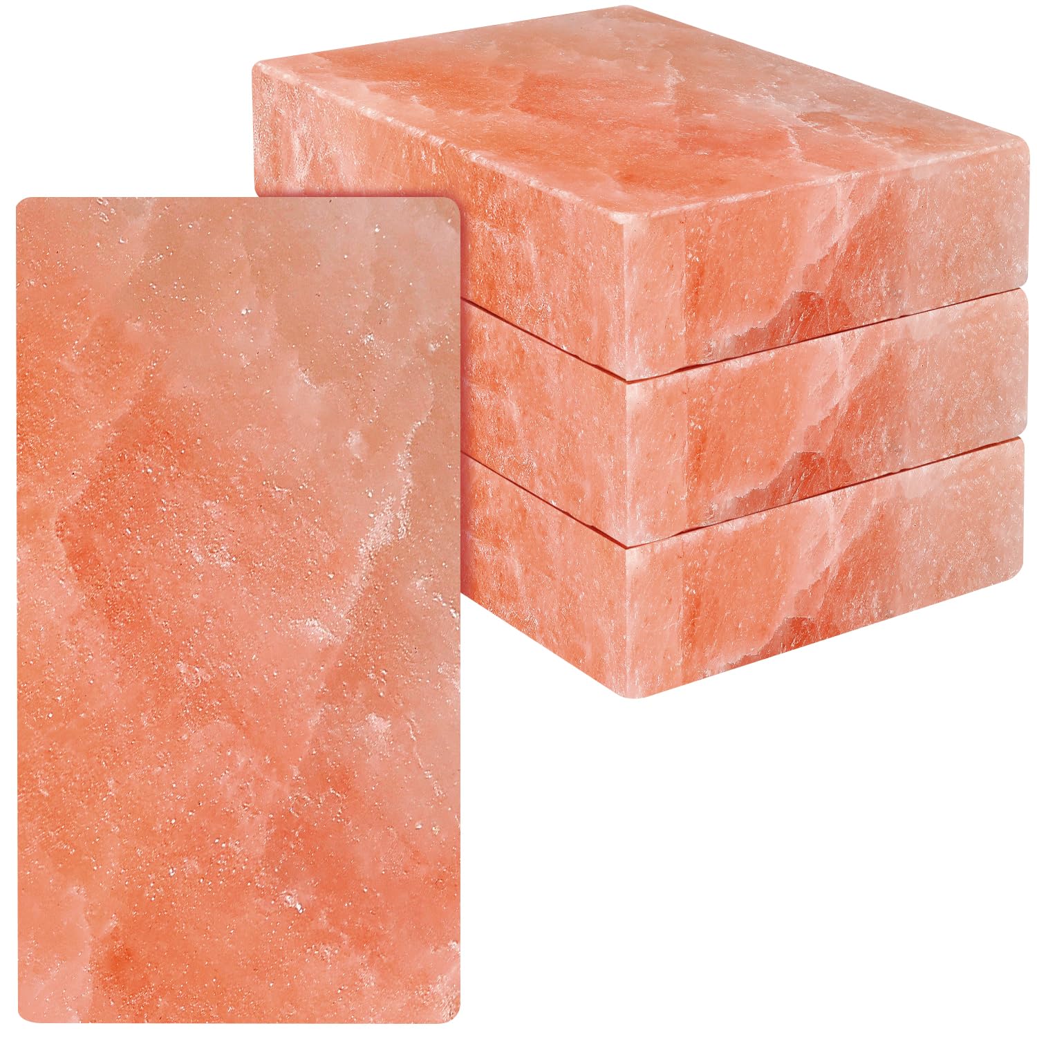 UMAID Himalayan Salt Block 4-Pack, 8x4x2 Inches – Natural Pink Mineral Block for Horses, Cows, Goats & Sheep – Long-Lasting Livestock Salt Supplement Image