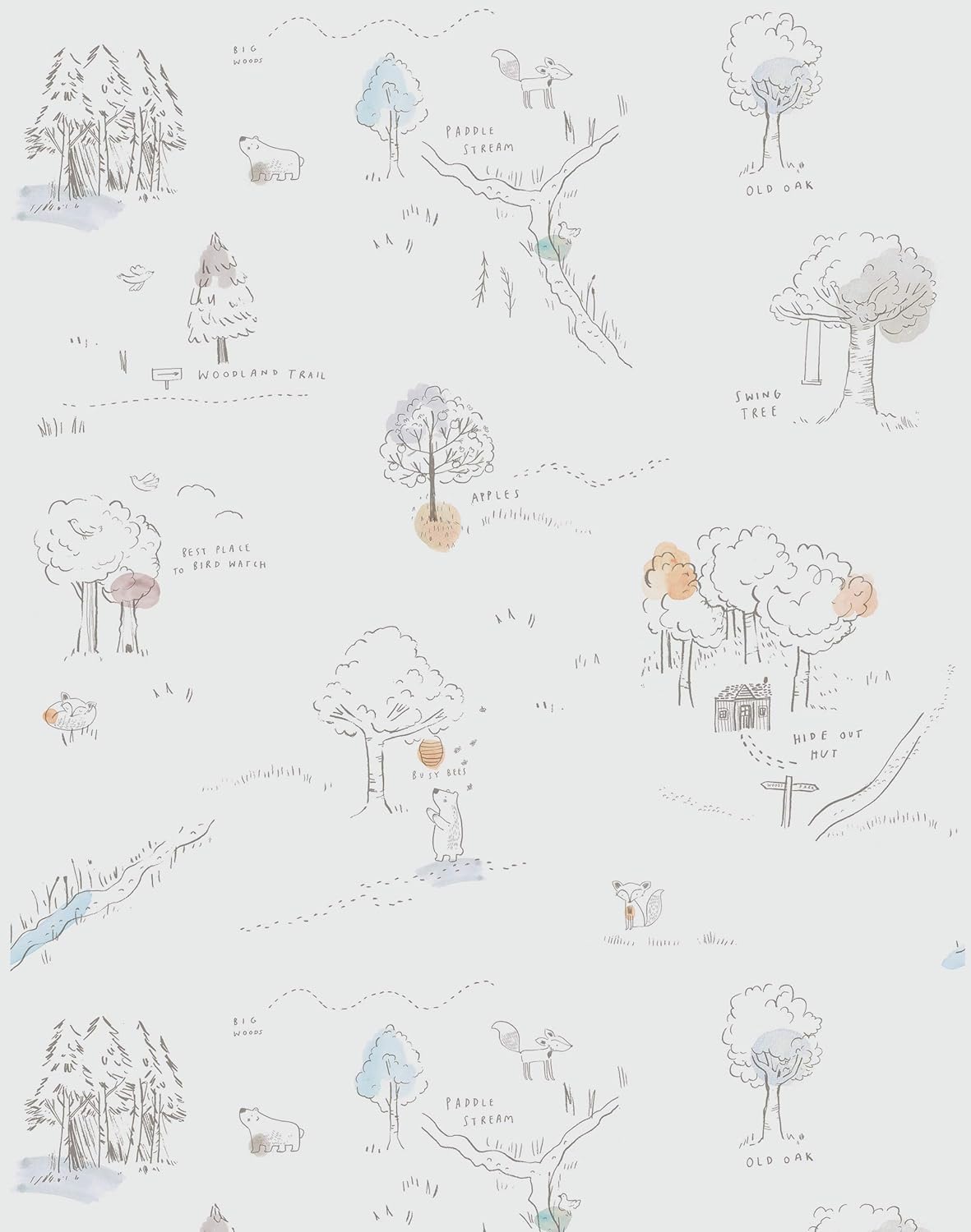 Mamas Papas Wallpaper Little Forest Mandarin Amazon Co Uk Baby Products
