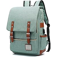UGRACE Vintage Laptop Backpack with USB Charging Port, Elegant Water Resistant Travelling Backpack Casual Daypacks…