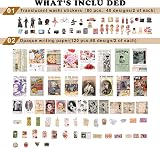 Draupnir 200Pcs Vintage Scrapbooking Stickers Paper Pack DIY Retro Journaling view 2