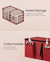 SONGMICS Christmas Decoration Storage Box 128 Slots 7.6 cm Red RFB039R01 view 3