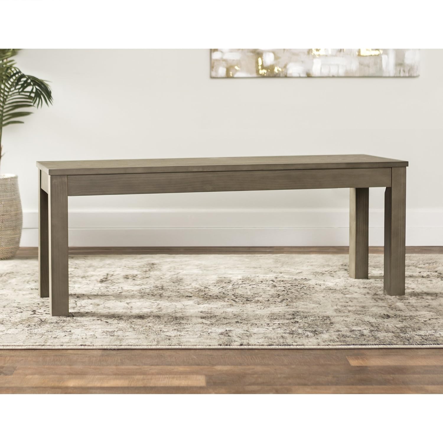We Furniture Aged Grey Homestead Wood Dining Bench 48 Az48hsagy