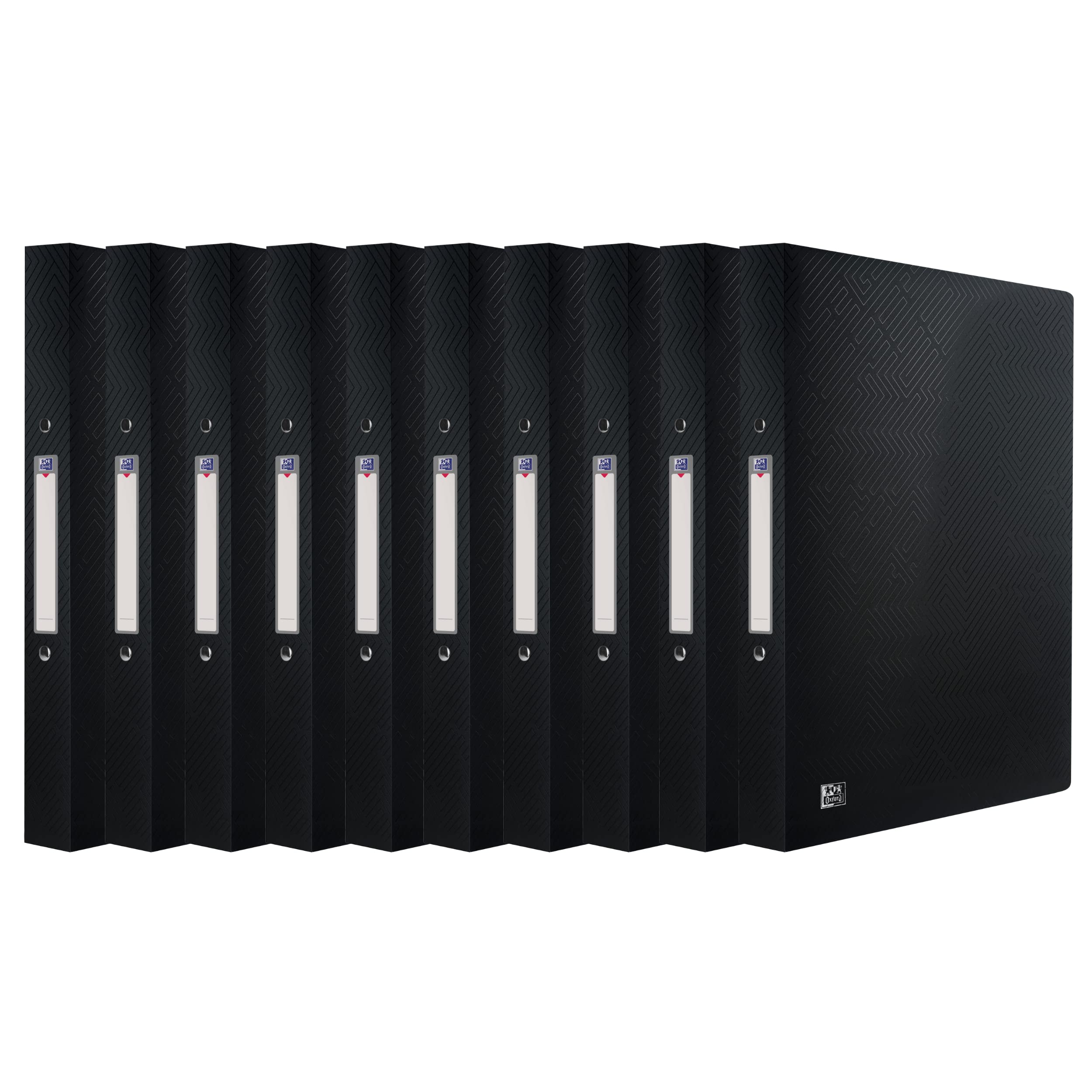Oxford 10 x A4 Ring Binder 2 cm Spine 2 Rings Black