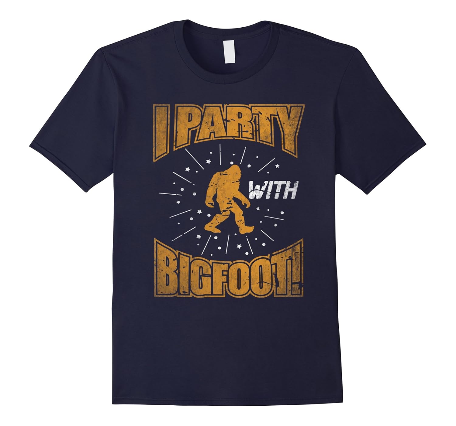 Bigfoot Shirt I Party With Sasquatch Yeti Camping T-Shirt-ANZ