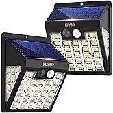 kuyimy Solar Lights Outdoor, 72 LED Motion Sensor Wall Light, IP65 Waterproof and 3 Lighting Modes, Solar Powered Security Wireless Light Outside for Patio, Garden, Fence, Porch, Front Door(2 Packs)