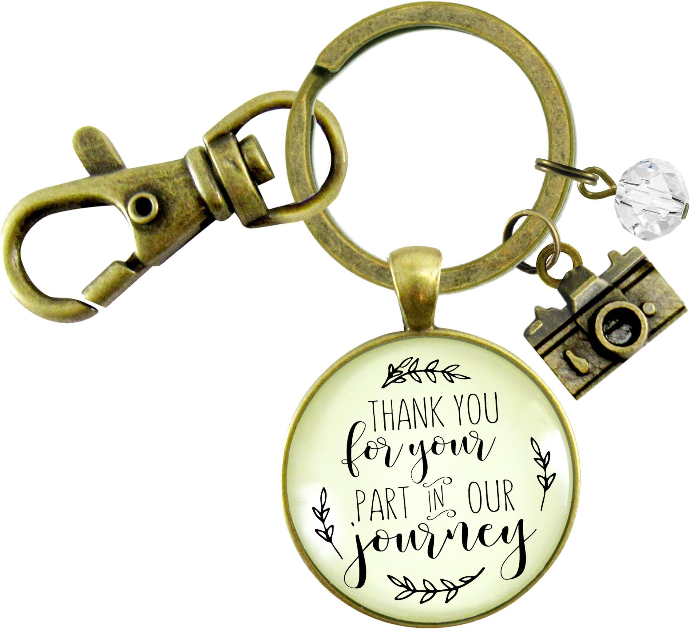 Wedding Photographer Gift Keychain Thank You For Your Part Rustic Camera Charm