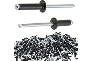 KILLER'S INSTINCT OUTDOORS 100PCS Black Aluminum Pop Rivets 3/16 x 1/2 – Black Aluminum Rivets for Metal Wood Plastic and More Assortment Kit for Diy & Industrial Use