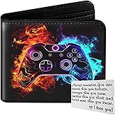 Roacap Kids Wallet for Boys, Cool Wallets for Teen Son Ages 4 5 6 7 8 9 10 11 12 13 14 15 16, Leather Bifold Purse for Kid, Christmas Birthday Gift for Video Game Gaming Gamer Teenage
