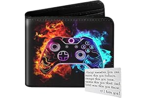 Roacap Kids Wallet for Boys, Cool Wallets for Teen Son Ages 4 5 6 7 8 9 10 11 12 13 14 15 16, Leather Bifold Purse for Kid, Christmas Birthday Gift for Video Game Gaming Gamer Teenage
