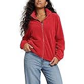 ODODOS Women's Polar Fleece Full-Zip Jacket – Soft Warm Winter Essential Long Sleeve Outerwear with Pockets