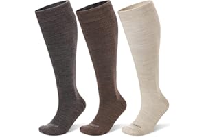 LEVSOX Merino Wool Compression Socks for Women & Men 20-30 mmHg Knee High Graduated Support Socks for Nurses Pregnancy Travel