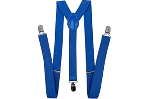 LOLELAI Suspenders for Women and Men | Elastic, Adjustable, Y-Back | Pant Clips, Tuxedo Braces