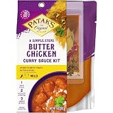Patak&rsquo;s Butter Chicken 3-Step Sauce Kit - Mild &amp; Creamy curry sauce Base w/Pre-Measured Spice Paste &amp; Whole Spices - Home Cooking Butter Chicken Sauce Meal Kit for Chicken &amp; More - 11 oz (Pack of 1)