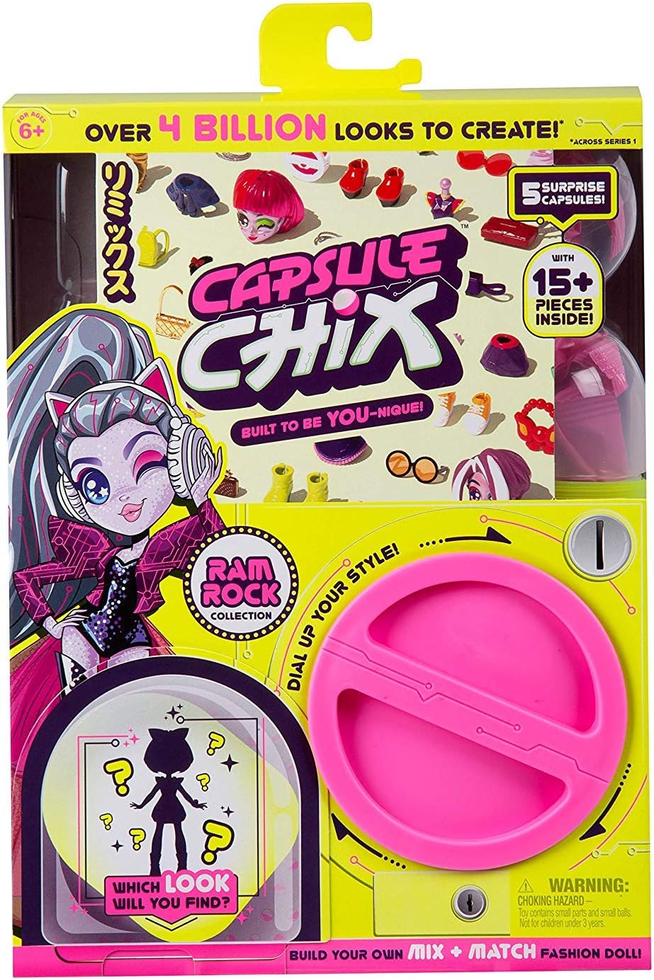 Capsule Chix Surprise Doll with Unboxing Experience for Girls from 5 Years (Famosa 70001539) Ram Rock, 700015399