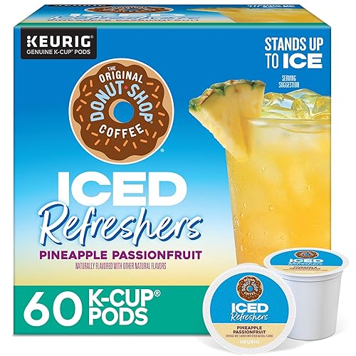 The Original Donut Shop Iced Refreshers, Pineapple Passionfruit Flavor, Keurig Single Serve K-Cup Pods, 60 Count (6 Packs of 10)