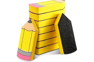 Kolldenn 8 Pcs Pencil Shaped Magnetic Whiteboard Eraser Back to School Dry Erase Cube Erasers Teacher Appreciation Gifts Classroom Chalkboard Wiper Teacher Supplies for Classroom Office Decor