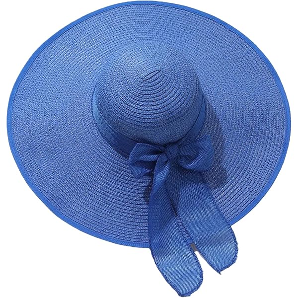 Womens Sun Straw Hat Wide Brim UPF 50 Summer Hat Foldable  display picture 2
