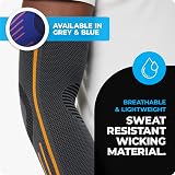 VITTO Elbow Support Compression Sleeve for Tennis Elbow Blue L view 4