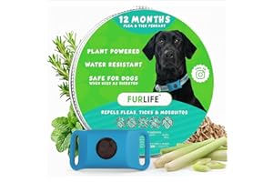 FurLife Blue Dog Tag, Flea and Tick Prevention for Dogs - Waterproof Pendant for Collar, Safe for All Breeds