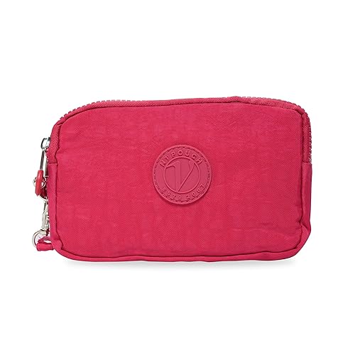 Nupouch Malibu Wristlet Three Zipper Wallet Purse, Handbag, Washed Nylon, Pink - Amazon deal for $7.74