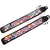 MI&amp;VI Instrument Case Shoulder Straps Replacement &mdash; 32" to 42" in. Universal Adjustable Strap Set with Security Hooks for Guitar Cases, Bass, Violin, Viola, Cello Bags and Backpacks (Striped)