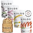 HOLOS Canadian Organic Overnight Muesli - 8 Pack Variety Flavors with Jar - Gluten Free Muesli Cereal with Overnight Oats, Hi