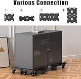 SOLEJAZZ Moving Furniture Dolly 200 KG Capacity 4 Wheel Heavy Duty Black view 6