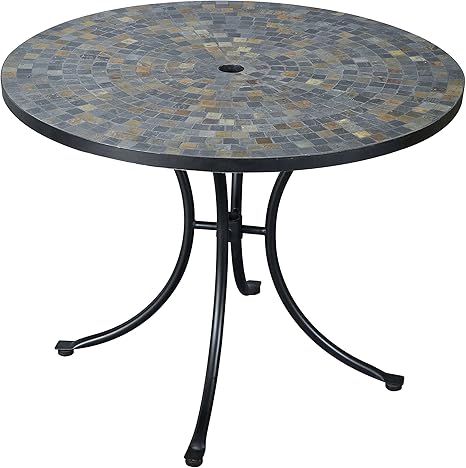 Amazon Com Stone Harbor Slate Tile Top Outdoor Dining Table By