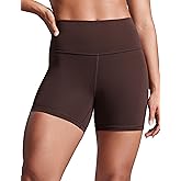 CRZ YOGA Butterbreeze Athletic Biker Shorts 4'' - High Waisted Workout Gym Volleyball Running Yoga Tummy Control Womens