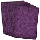DII Cleaning Collection Microfiber Set, Dishtowel, 16x24, Eggplant, 6 Piece