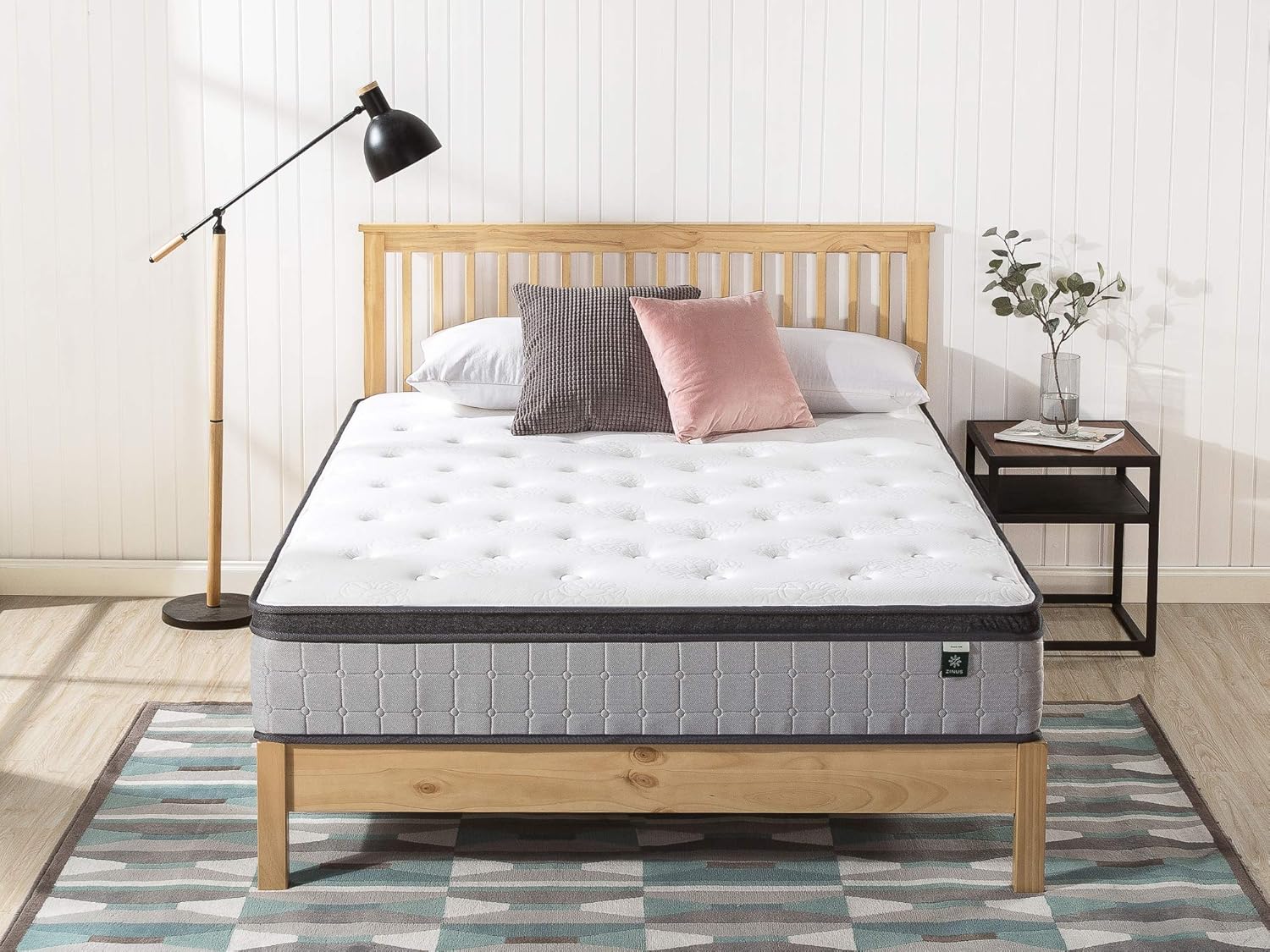 Zinus Support Plus iCoil Pocket Springs Double Mattress Eurotop Bed